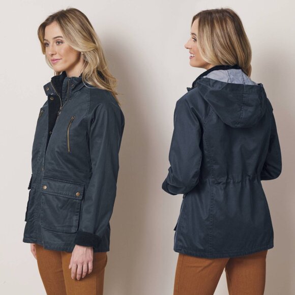 Portland Barn Jacket, Fully Lined with Zip Front and Hideaway Hood - Picture 4 of 11